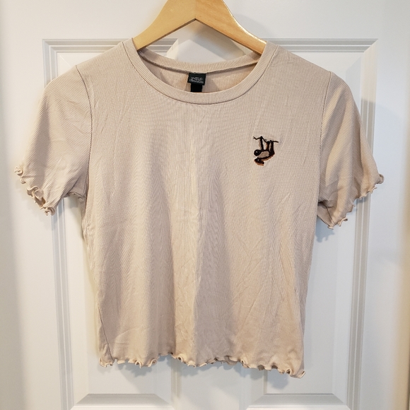 Ribbed Embroidered Sloth Baby Tee - Picture 7 of 7